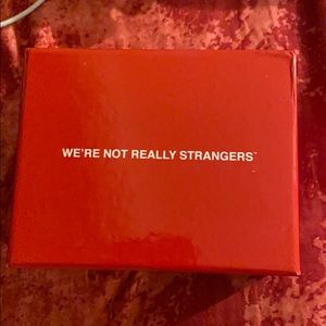 We’re not really strangers game